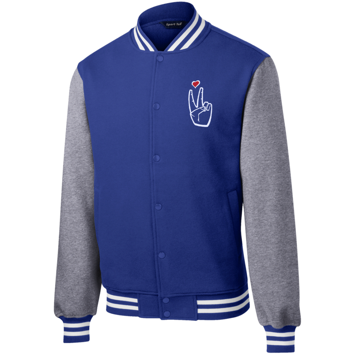 LoveAbove Fleece Letterman Jacket