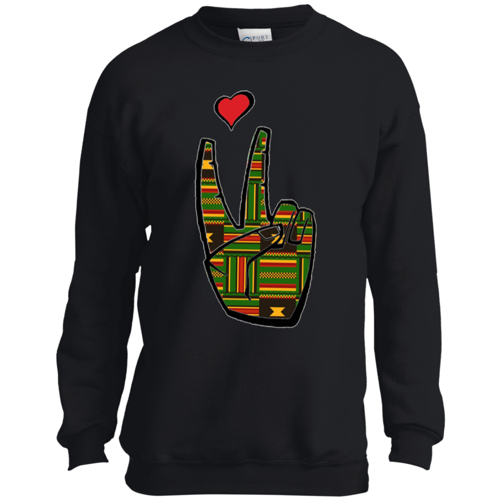 LoveAbove Kente Youth Crewneck Sweatshirt