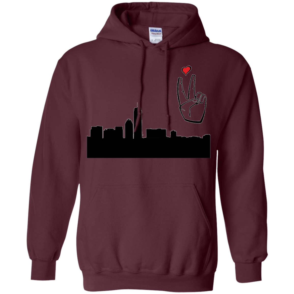 LoveAbove Skyline Hoodie 8 oz.