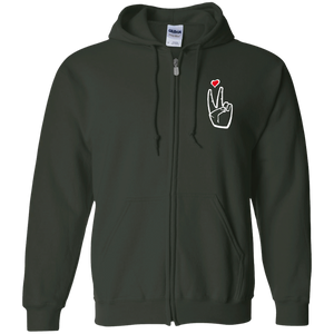 LoveAbove Zip Up Hooded Sweatshirt embroidered