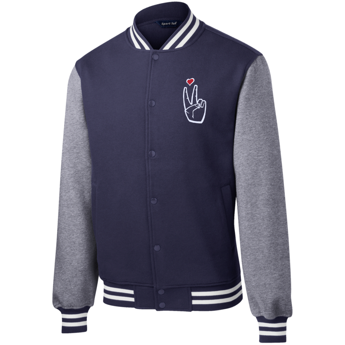 LoveAbove Fleece Letterman Jacket