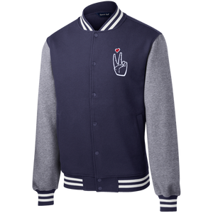 LoveAbove Fleece Letterman Jacket