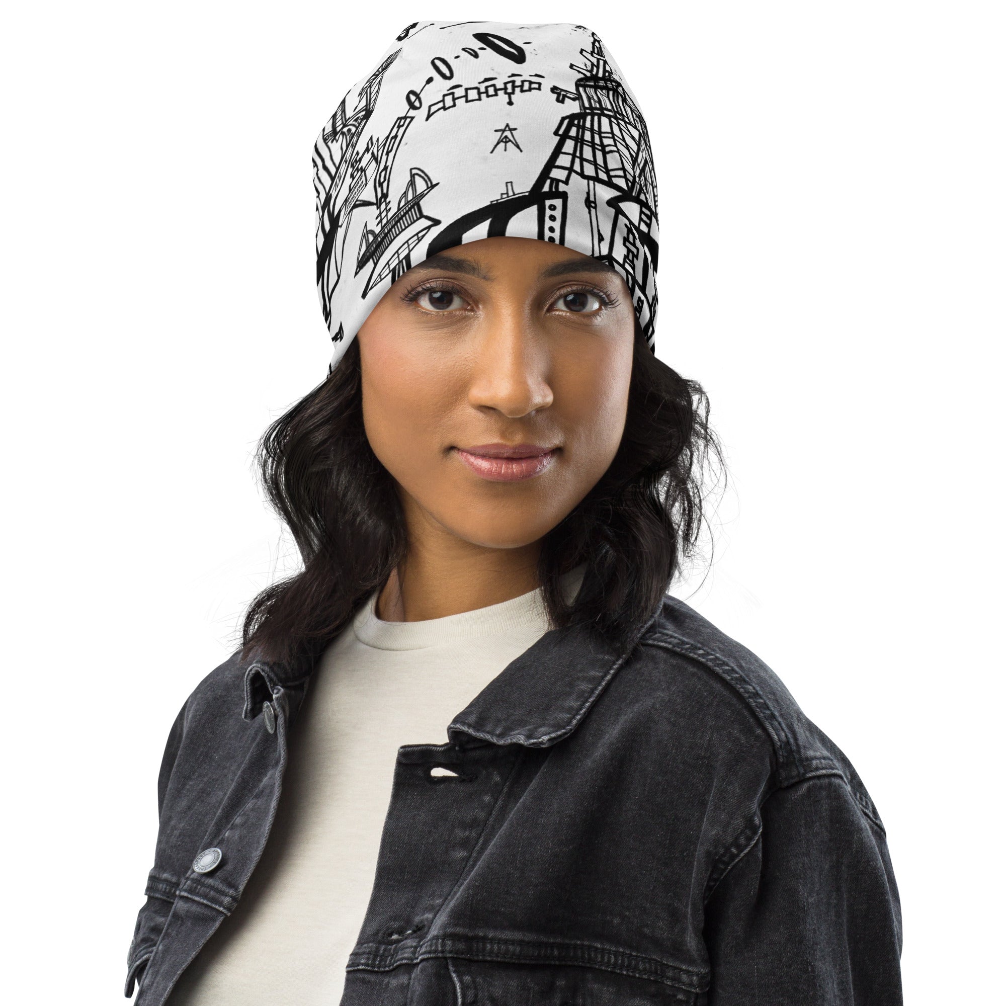 SuperFuture All-Over Print Beanie