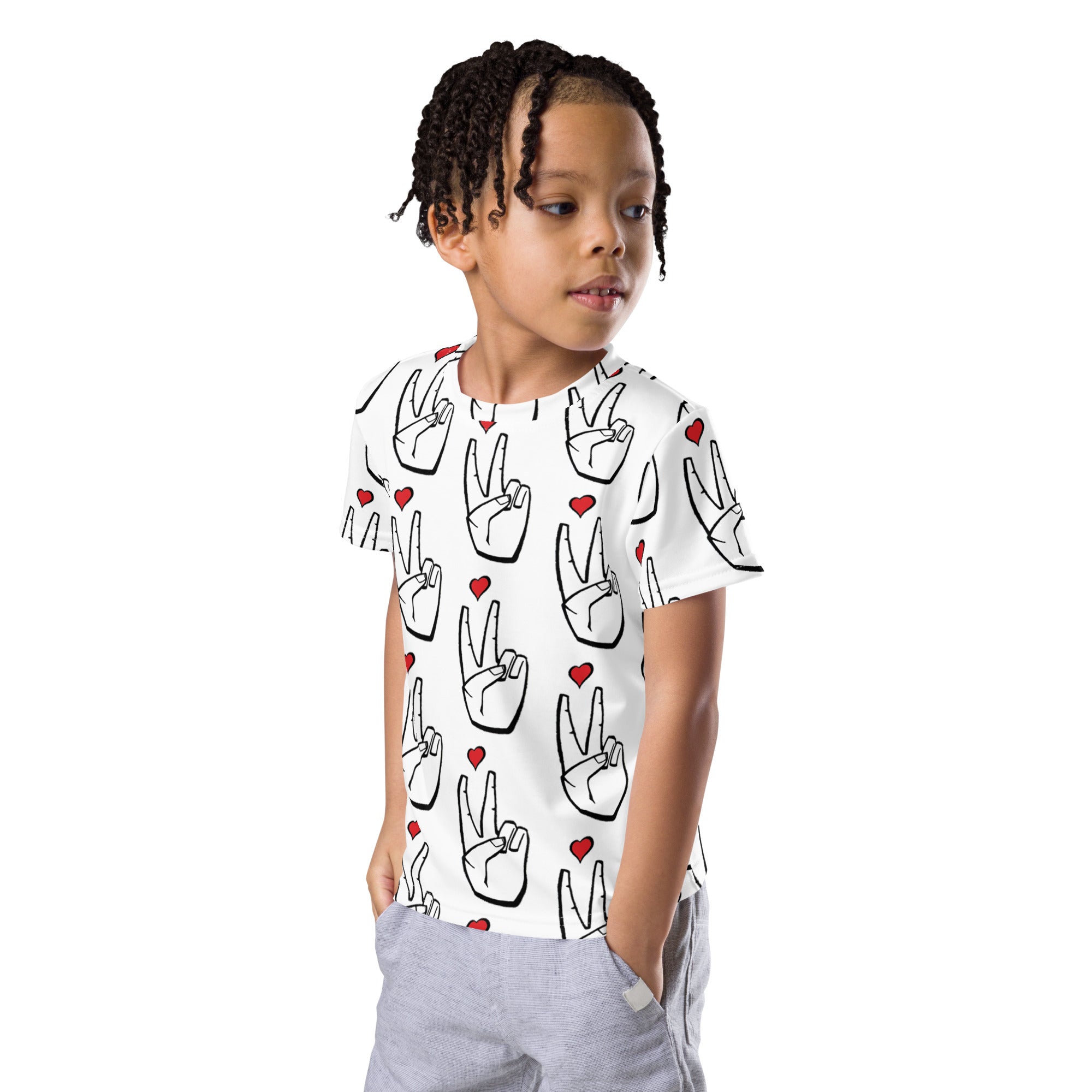 LoveAbove All Over Kids crew neck t-shirt