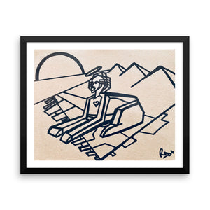 Framed photo paper poster