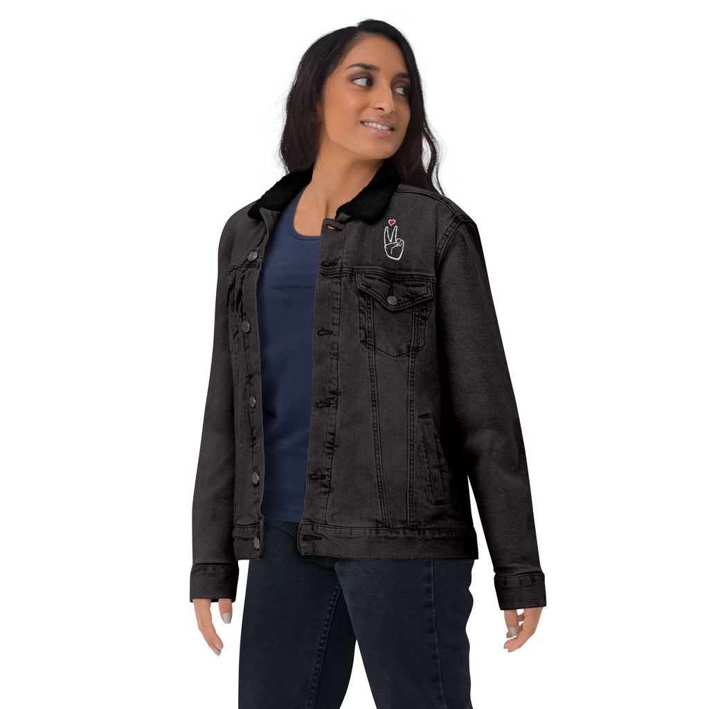 PeaceLoveAbove Unisex denim sherpa jacket
